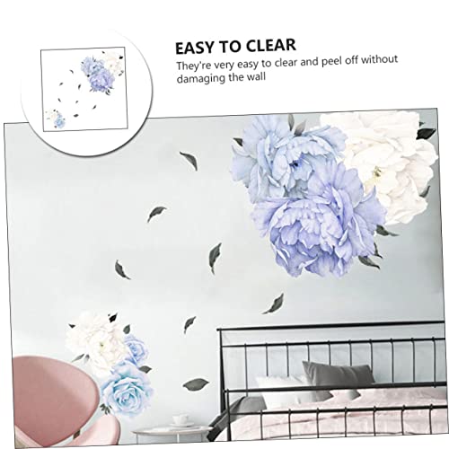 Operitacx 1 folha de peônias infantis decorativas flores decalque buquê decalques decoração padrão p