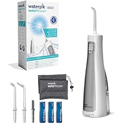 Waterpik Irrigador Inalámbrico con Agua a Presión Portátil con Batería Resistente al Agua para Eliminación de Placa Dental, Ideal para Viajar, Baños Pequeños y Usar en la Ducha, Negro (WF-03UK010)