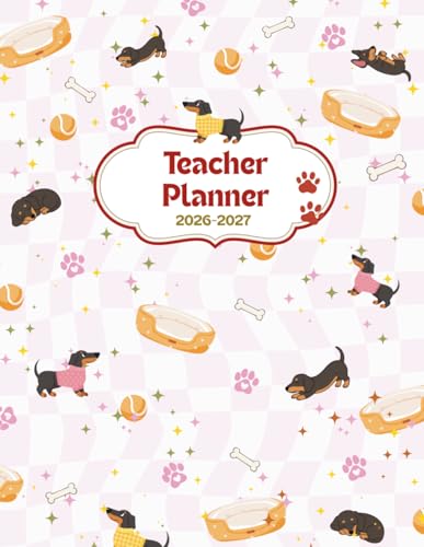 Agenda de l'enseignant 2026-2027 - Zone B - Format A4 en couleur - Edition "Teckel Lover - Professeur college et lycee - Organis