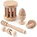 Cesto Tesoros 5 Piezas, Juguetes Montessori para bebé con Rodari Madera Natural, Juguete Artesanal Hecho en España
