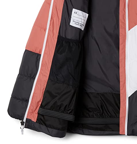 Columbia Jaqueta Big Arctic Blast para meninas, coral escuro/tubarão/branco, grande