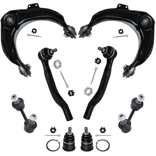 Image of Detroit Axle - Front End Kit for 98-02 Honda Accord 01-03 Acura CL 99-03 TL, 2 Upper Control Arms w /Ball Joints 2 Lower Ball Joints 2 Outer Tie Rods 2 Sway Bars 1998 1999 2000 2001 2002 Replacement
