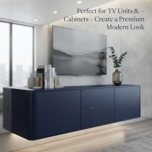 Image of HOME13 Blue Matte Wallpaper Peel & Stick Waterproof Self Adhesive Wallpaper Removable Vinyl Decorative for Desk Furniture Countertop Cabinet(20x80 Inch)