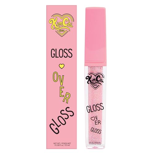 KimChiChic Beauty Gloss Over Gloss, Shimmery Micro-Sparkle Lip Gloss To Wear Alone Or Over Lipstick, Fragrance-Free Luscious Lip Balm, Shimmery Pink, 06 Pink Shimmer, 0.35ml
