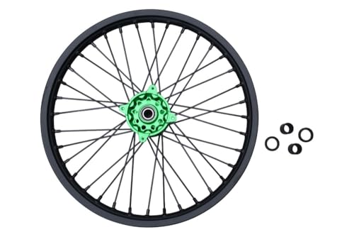 Roue avant jante 1,6 x 21 verte de haute précision pour KX 450 X