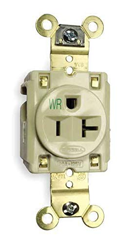 20A Single Receptacle 125VAC 5-20R IV HUBBELL WIRING DEVICE-KELLEMS HBL5361IWR