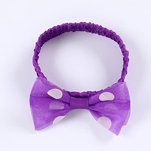 Toddler Baby Flower Girls Polka Dot Tutu Dress Princess Pageant Wedding Birthday Party Gown Little Kids First Communion Flutter Bowknot Organza Tulle Dresses With Headwear Purple 18-24 Months #TOP6