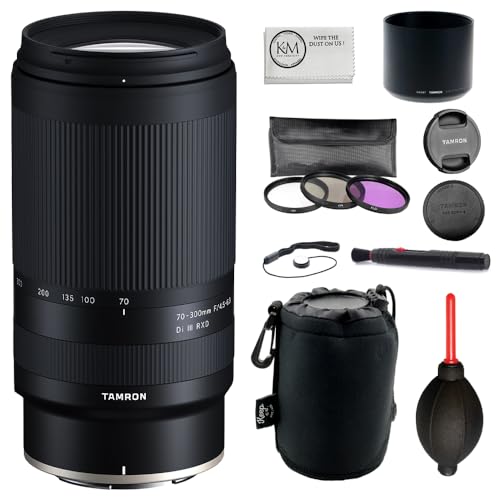 Tamron 70-300mm f/4.5-6.3 Di III RXD Lens | Nikon Z Bundled with Lens Pouch + Filter Set + Photo Starter Kit + Cleaning Cloth (5 Items)