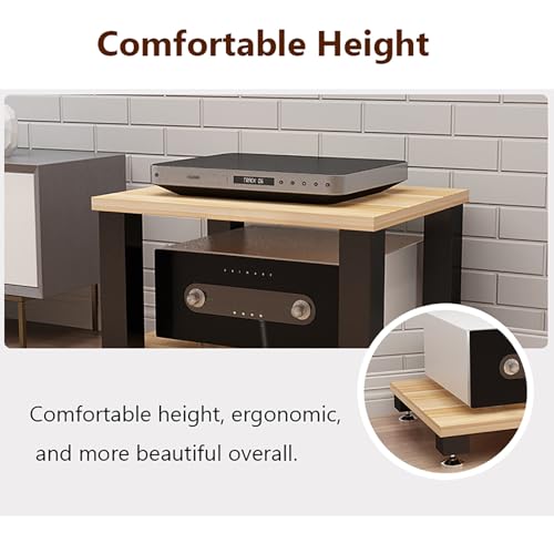 Support multimédia AV avec étagères de rangement pour console de jeux et décodeur TV