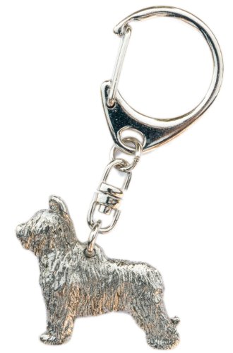 Briard (Cropped Ears) Made in U.K Artistic Style Dog Key Ring Collection
