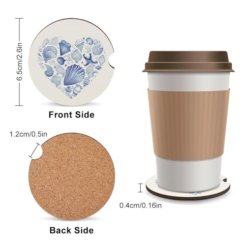 4 Coasters para Porta Vasos de Auto de Madera Eco-Friendly miniatura 2