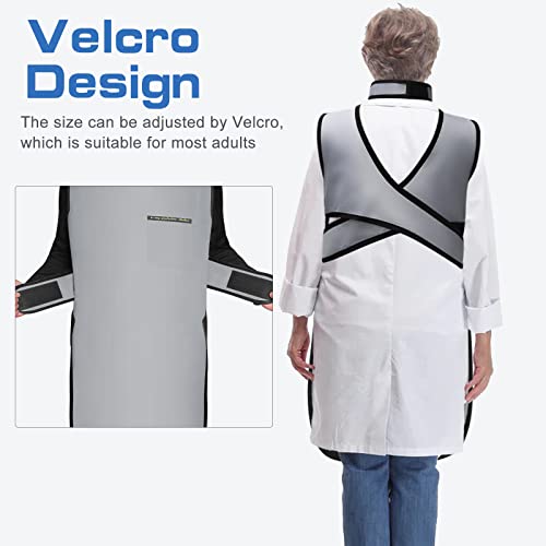 Image of 0.5mmPb Lead Apron with Thyroid Shield Collar - Xray Apron Lead Apron for X-Rays(Grey)