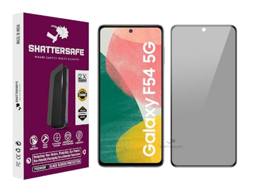 Image of Anti-Spy Privacy Tempered Glass Compatible For Samsung Galaxy F54 5G [Pack of 1]. 9H Hardness, Anti-Scratch, Edge-to-Edge Protection With Easy Installation Kit & Case Friendly Fit.