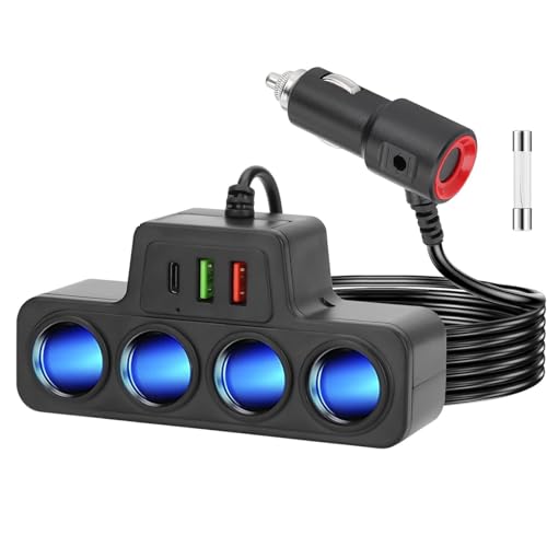 Leehitech 7-in-1 ԍڏ[d\Pbg120W VK[\Pbg4A&USB|[g3A (QC 3.0+USB 3.1+PD 3.1) Ԃ̃VK[C^[݃\Pbg 7̃foCX𓯎ɏ[dC12V/24V ԍڋ@gѓdbAp\RA^u