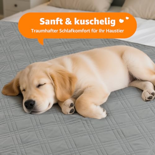 PICK FOR LIFE 137x208cm wasserdichte Hundedecken, extra groß und Waschbar Haustier Decke für Hunde, rutschfest Welpen Unterlagen bieten umfassende Abdeckung und Schutz für Ihre Sofa, Bett, Autositz