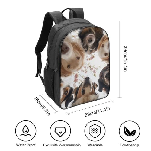 Mochila escolar para niños 3D cómoda con estampado de Bernese Mountain Dog resistente de 40cm 2
