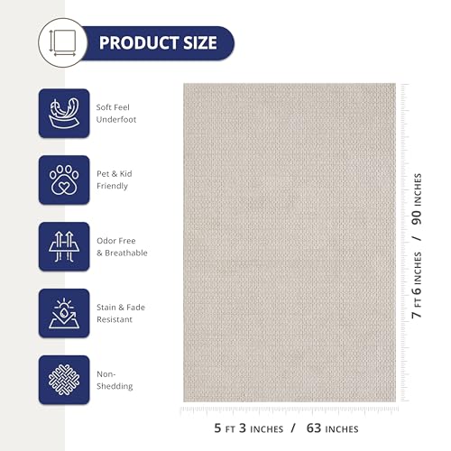 Tapete Abani Luca Collection Crema 160x91 cm miniatura 2