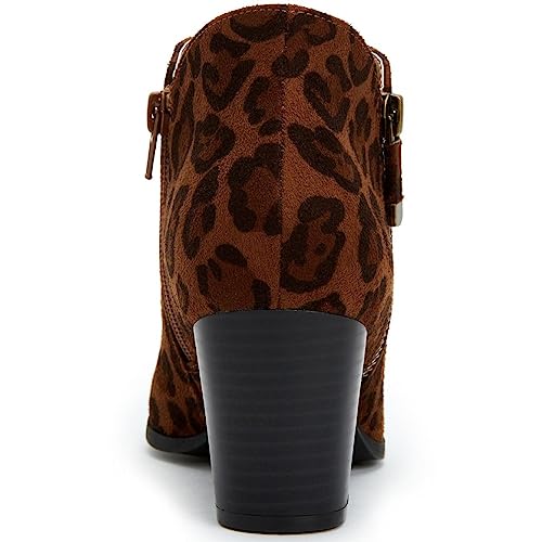 Style & Co. Masrinaa Ankle Booties, Created for Macy's, Brown Leopard, Size 8.03