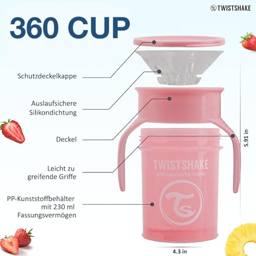 Twistshake Baby Trinkbecher-Set – 4-teilig | 1 x 360-Becher – 1 x Mini-Becher – 1 x Strohhalmbecher – 1 x Kinderbecher | Baby-Trinkbecher… – Ansicht 4