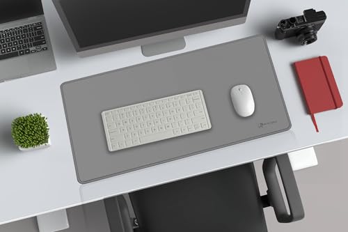 Image of Desk Mat 60x30 cm (11 x 23 inch) Dark Grey | Large Mouse Pad for Office Computer Laptop Keyboard | Waterproof Anti-Slip Rubber Base Desk Mat