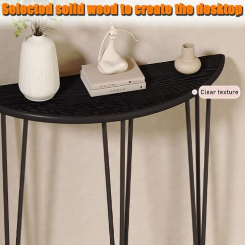 Mesa de acento elegante de madera y metal para estancias modernas 4