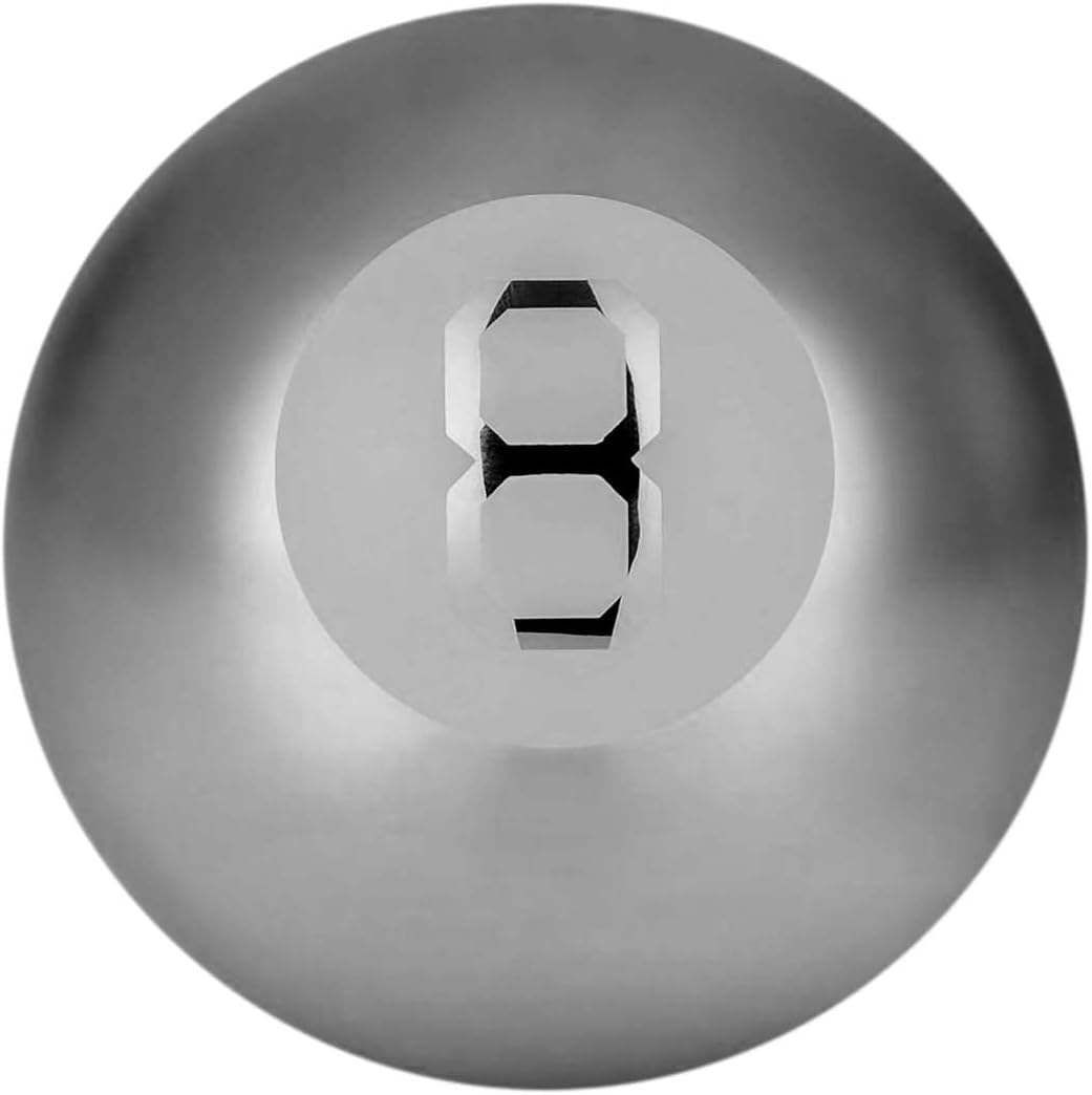 AlmineezRetro Mystic Magic 8 Ball – Novelty Gadget Toy Gift Desktop - Just Ask a Question Party Fun Xmas Gift Features More Than 15 Answers and Predictions (Grey)