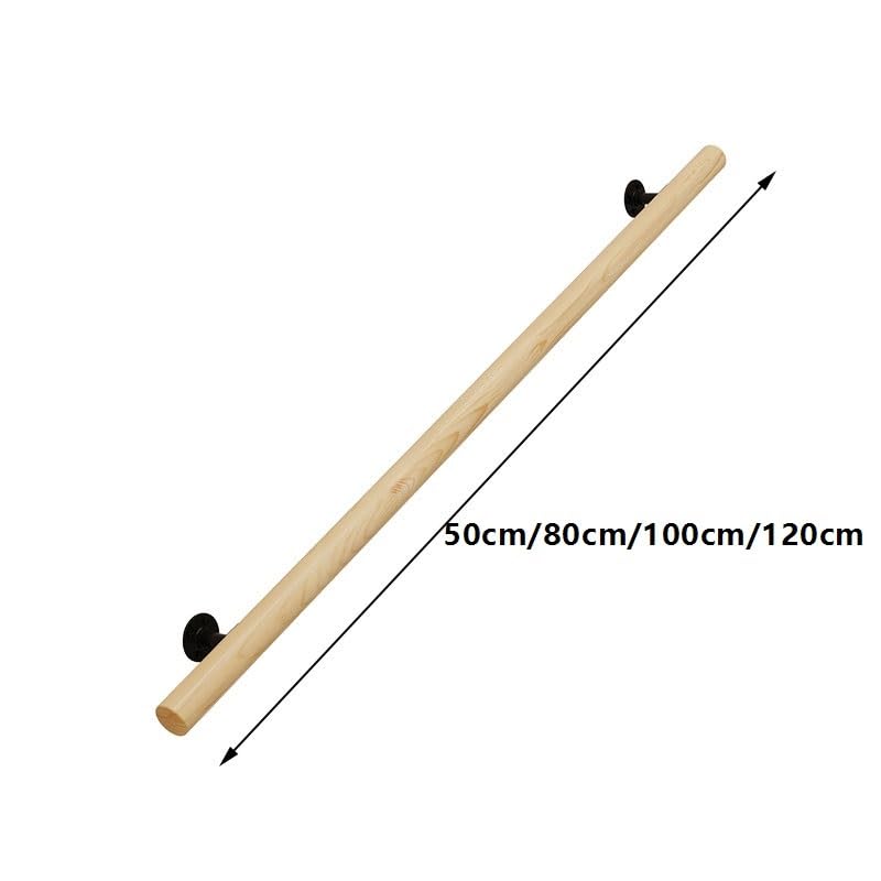 Rampe en bois antidérapante 80cm pour sécuriser l'escalier de la maison - 2
