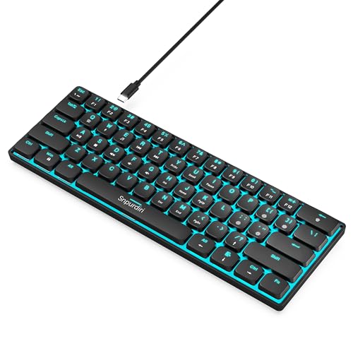 Snpurdiri 60% mechanische Tastatur, 60 Prozent Gaming Keyboard...