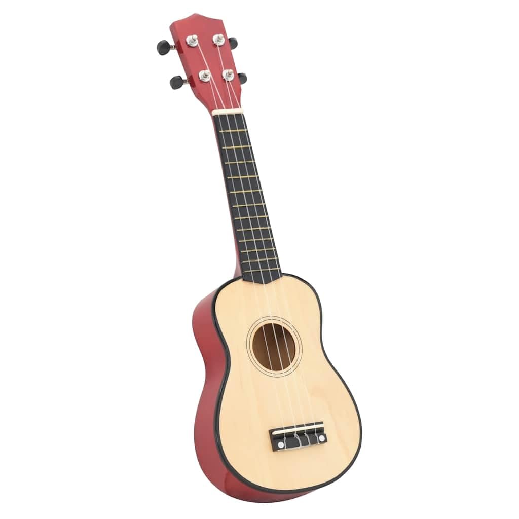 Ukulele soprano da 53 cm, strumento musicale per bambini e principianti, in legno di tiglio, con borsa per il trasporto e plettri