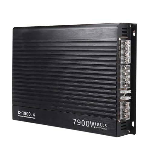 Srutueo 12V 7900W 4-Channel Car Amplifier, Aluminum, 500437645
