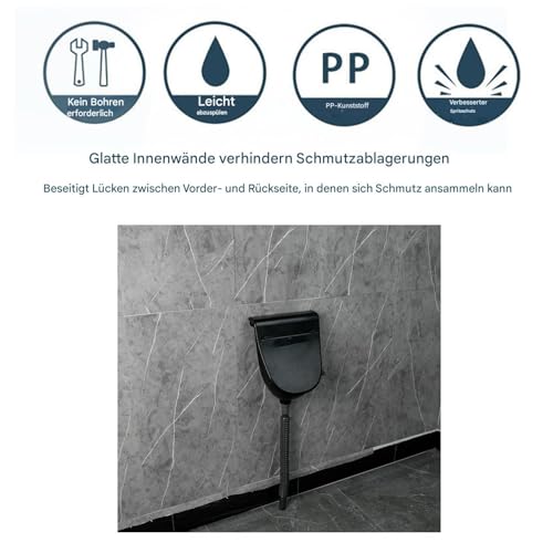 Urinal exterior para jardín e inodoro de pared compacto para camping y obras 5