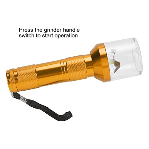 Nail Powder Mixer Blender, Electric Spice Crusher Aluminum Electric Tobacco Herb Grinder Powder Grinding Machine Tool, Small Usb Recharge Grinders(Gold) #TOP5