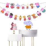 Pepa Pig Happy Birthday Banner – Fun & Colorful Party Decoration – Perfect for Pepa Pig Themed Birthday Parties & Celebrations