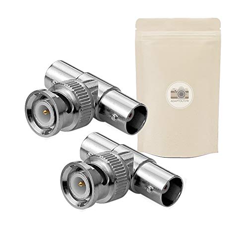 2x Adaptador BNC T coxial duplicador Splitter conector Video s-Video