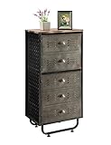 4D Concepts Industrial BOOKCASE, Natural distressed wood/Black/Grey