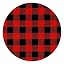 Red Plaid Straight Leg
