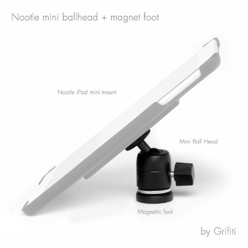 Grifiti Nootle imán pie 1/4 20 con rosca para MINI bola Jefes, pan Jefes, iPad trípode Mounts, cámaras, los titulares de iPhone, soportes, stands de música, y fotografía luz Stands