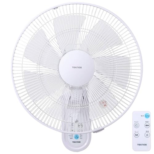 TEKNOS 壁掛け扇風機 フルリモコン DCモーター 35cm 7枚羽根 風量3段切替 首振り 角度調節 タイマー リズム風 サーキュレーター 扇風機 (1個)（Amazon）