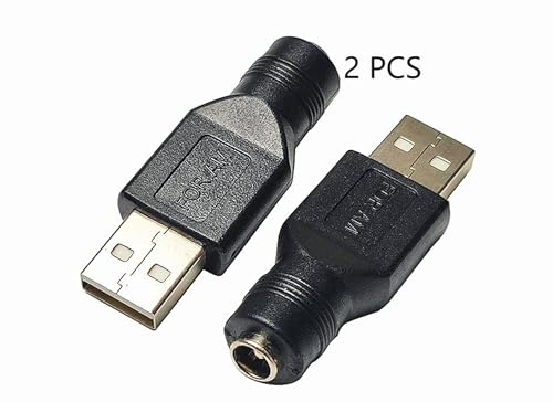 Adaptador USB a Conector DC 5.5x2.1mm Macho 2 Piezas miniatura 7