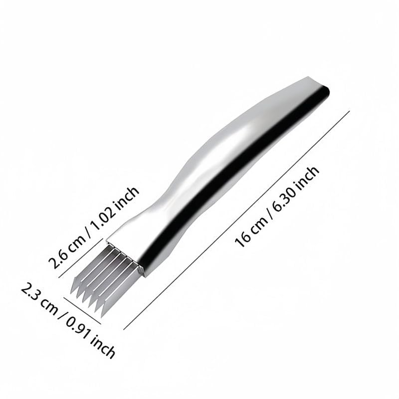 2024 New Shred Silk The Knife, Stainless Steel Chopped Green Onion Knife, Kitchen Vegetable Cutter Sharp Scallion Shredding Cutter Shred Knife Household Multifunctional Food Slicer Gadget