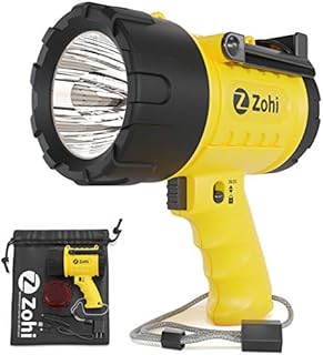 ZOHI 15L LED Super Bright Flashlight-Waterproof Rechargeable Spotlight, USB Output Phone Charger, Submersible Searchlight, Boat Spot Light, LED Spotlight Torch, 1500Lumen Handheld Powerful Flashlights