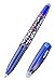 Carioca Oops Pop Erasable Pens Blue - 12 Pcs | Rechargeable Erasable Pens for School and Office with Hood, Double Rubber and Ergonomic Grip, Blue Pens, 12 Pieces