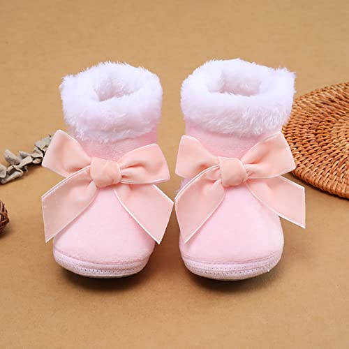 Plush Snow Booties Baby Girls Designed Cargo Warm Soft Comfortable Boots Wearproof Stretch Non Slip Prewalker Shoes2