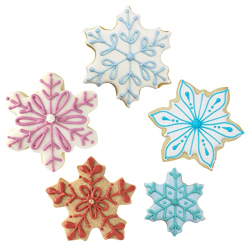 Snowflake Cookie Cutters 5-Pc Set Made In Usa By Ann Clark, 3.25", 3.5", 4", 4.25", 4.5" #TOP1
