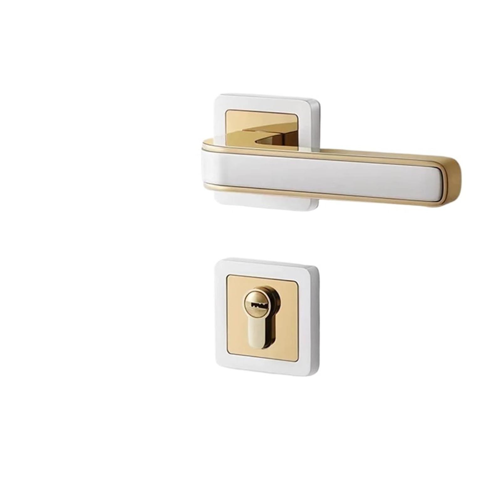 Sjloynwq Mute Lock Body 1 Indoor Wooden Door Lock Bedroom Silent Household Split Handle
