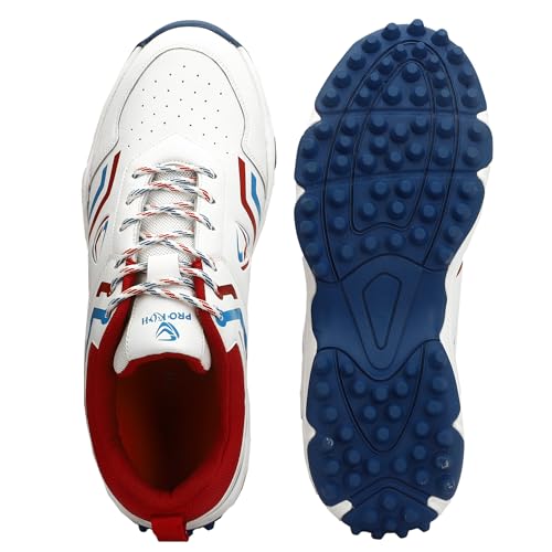 Image of PRO KVH Men's Rubber Spike Cricket Shoes Unisex Cricket Shoes | Mid-Foot Support Heel Synthetic Limited Edition Elite Performance
