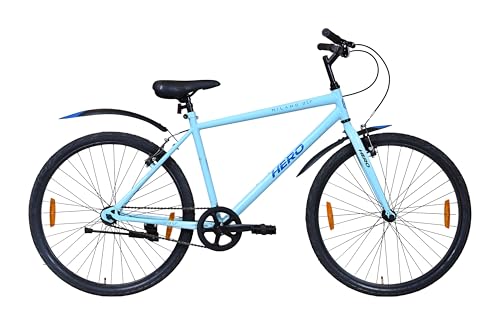 Image of Hero Milano Air Sports 26T Single Speed Mountain Bicycle for Mens | Blue | Rigid | V Brake | Steel Frame : 18 inch Inches | Rider Height : 5ft 0 inch - 5ft 8 inch | 85% Pre-Assembled Bicycle