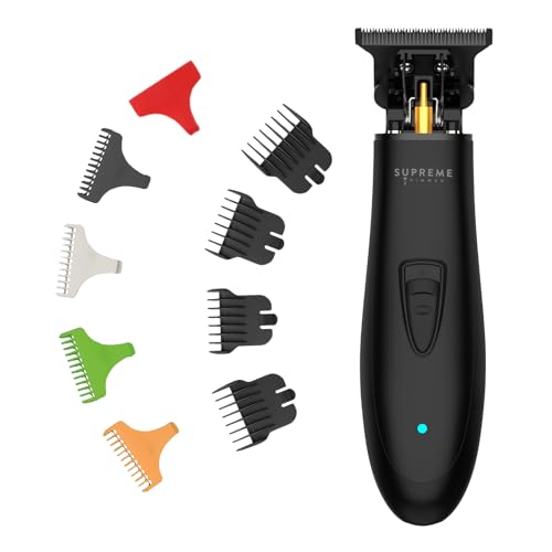 Image of Supreme Trimmer T Shaper - Quiet Cordless Beard & Hair Trimmer for Men | 120 Min Runtime, Low Noise, Zero-Gap DLC Blade | Ideal for Sensitive Skin, Kids & Elderly | ST5190