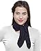 Tanu Collections Square 50s Shop Vintage Style Sheer Chiffon Neck Hair Scarf - Black
