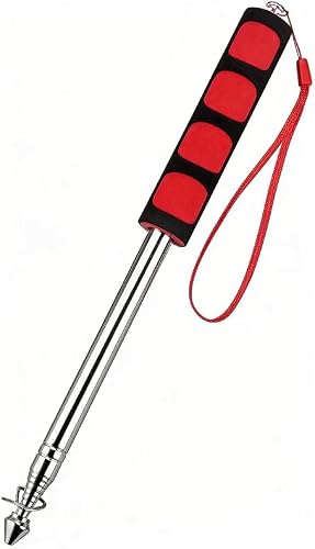 Portable Telescopic Pole for Camping with Lanyard, 1.6m Flag Poles Telescopic Stick for Tourist Guide Camping Travelling Presentation Pointer. (yellow)